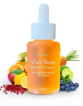 Favor Botanic Öl Serum – Gesichtsöl für Gua Sha mit Botanic Infusion – Anti Falten & Anti Aging Face Oil – Ayurveda Gesichtsöle mit Karottenöl, Zitronenextrakt, für trockene & reife Haut