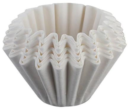 Lot de 50 filtres à café en papier pour petite cafetière à verser sur les cafetières (blanc, taille unique)