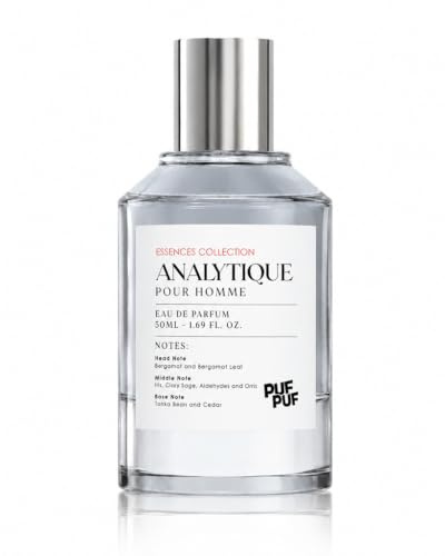 PufPuf Analytique – Herren Eau de Parfum 50 ml, würzig & frisch, intensiver & langanhaltender Duft mit Bergamotte, Iris & Tonkabohne, maskulines Parfum für Männer