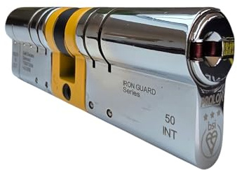 Prolox Evolved Double Euro Cylinder – 3 Star British Standard TS007 – Sold Secure Diamond Rated – High-Security 17-Pin Magnetic Mechanism – Non-Handed Chrome Finish (45/50)