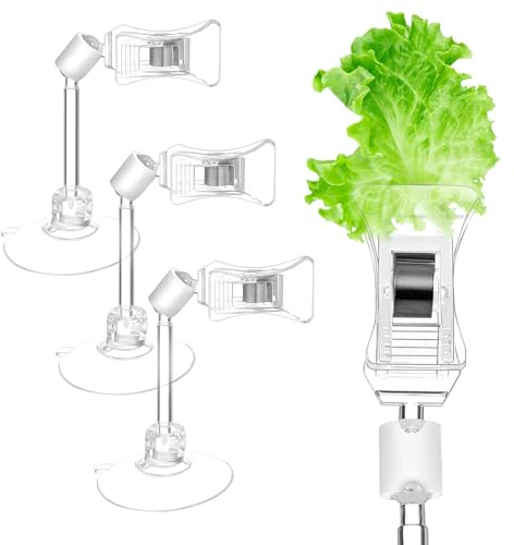 Aquarium Saugnapf Klemmen 3 Stück mit Clip für Glasbecken | PVC und Ps, 360 Grad Drehbar, Faltbare Klammern, für LED Leisten und Filter an Glaswänden