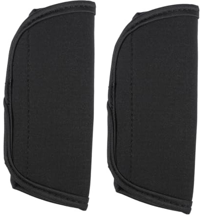 MOBUTOFU 2 Stück Kinderwagen Lenker Abdeckungen aus Komfortablem Material rutschfest Schwarz mit Klebedesign Schutz für Armlehnen und Griffe bei Babys und Kinderwagen