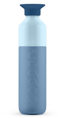 Dopper Steel Trinkflasche 350ml, 490ml, 800ml, 1.1L - Edelstahl Flasche - BPA freie Wasserflasche, 18/8 Edelstahl, Auslaufsicher - Sportflasche für Sport, Outdoor & Büro