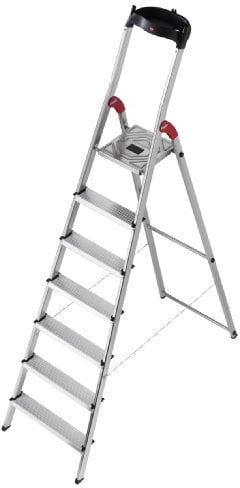 Hailo 8160-701 L60 150 kg Capacity Aluminium Stepladder (7 Steps)
