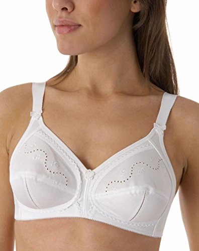 Triumph Womens Doreen + Cotton 01 Non-wired Bra, White, 46E UK