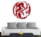 A432 Wandtattoo Yin Yang Drache 60cm x 60cm dunkelrot (erh. in 40 Farben und 2 Größen)