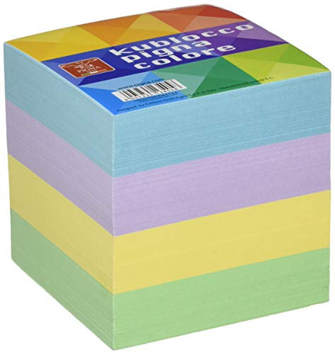 Pigna, KUBLOCCO MULTICOLOR, mehrfarbiger Haftnotiz-Würfel, Format 9x9x9 cm., 1