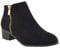 ESSEX GLAM Womens Ladies Low Heel Block Cowboy Style Ladies Gold Zip Western Ankle Boots Size 3-8