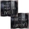 Mendler Foto-Paravent Vintage, Paravent Raumteiler Trennwand - 180x200cm, Spruch