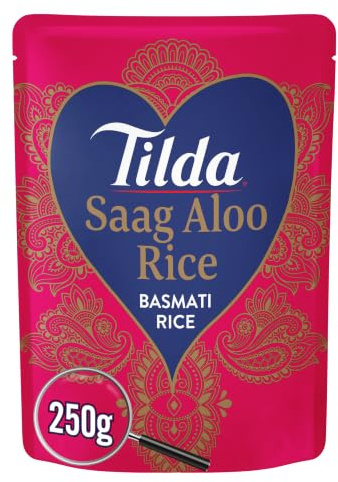 Tilda Microwave Saag Alo Basmati Rice 250g