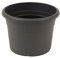 greemotion Pflanzkübel Fiona, UV-Beständiger Blumentopf aus Kunststoff, Pflanzgefäß mit Bodenlöchern, Volumen ca. 12 l, ca. Ø 35 x H 24,6 cm, Anthrazit