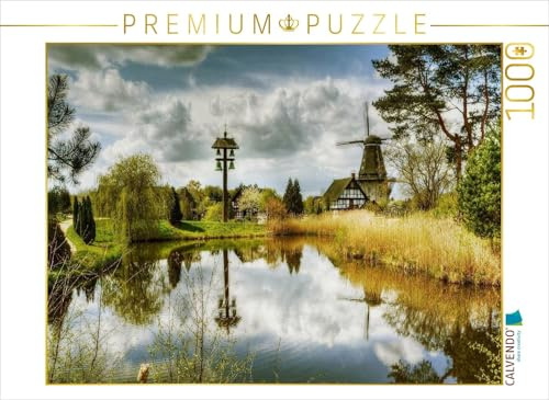 CALVENDO Puzzle Dorfteich im Mühlenmuseum Gifhorn | 1000 Teile Lege-Größe 64 x 48 cm Foto-Puzzle für glückliche Stunden