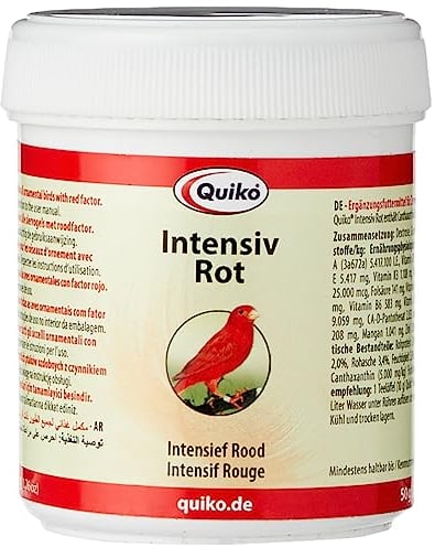 Quiko Intensiv Rot 50g - Ergänzungsfutter für Ziervögel mit Rotfaktor
