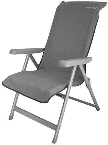 Eurotrail stuhlbezug Frottee 135 x 60 cm Baumwolle grau