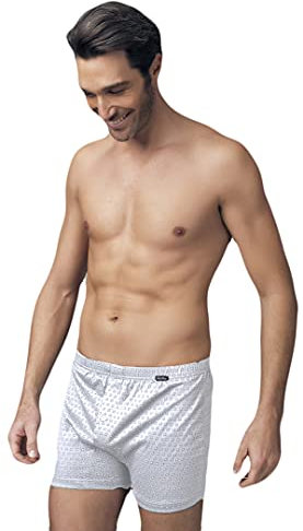 NOTTINGHAM 6 Boxer Uomo in Filo di Scozia con Elastico Interno (Fondo Bianco, 7)