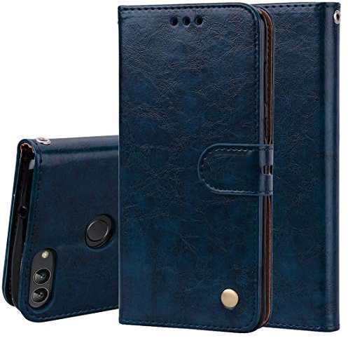 compatibile con HUAWEI P SMART (FIG-LX1 FIG-L21 / ENJOY 7S (5.65) Custodia Cover Case Stand Flip Libro Gel protezione TPU Magnetica Portafoglio Eco Pelle Porta Carte