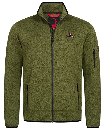 Höhenhorn Tacul Herren Jacke Fleece Strickjacke Grün Gr. M