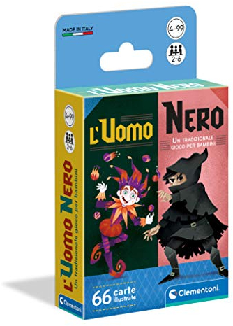 Clementoni - Herren Schwarz Deck, Spielkarten für Kinder, 2-6 Spieler, 5 Jahre +, Mehrfarbig, 16299
