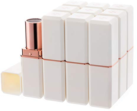 Allwon 10Pcs Weiß Leere Lippenstift Tubes DIY Lippenbalsam Container (Quadrat Tube)