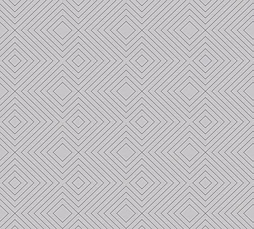 A.S. Création 3D Tapete Attractive geometrisch grafisch Vliestapete mit Glitzereffekt grau matt glänzend strukturiert 377587