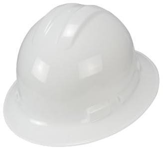 DEWALT Schutzhelm mit 6-Punkt-Ratschenaufhängung, mit voller Krempe, Weiß