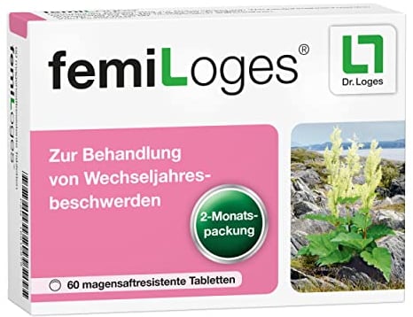 femiLoges® - 60 Tabletten - Pflanzliche Unterstützung in den Wechseljahren - 2 Monatspackung