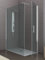 Cabine de douche en cristal 6 mm 2 côtés porte battante sur côté court porte fixe 90 x 140 cm, H 200 cm