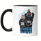 Kiddle-Design Vater Mutter Kind Tasse Schwarz Vatertagsgeschenk Personalisiert Papa Mama Baby Sohn Tochter Muttertag Vatertag Geburtstag