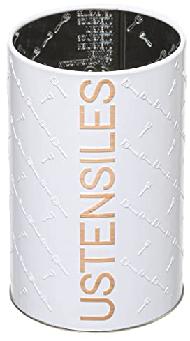 5five - pot à ustensiles fer scandinave nature blanc
