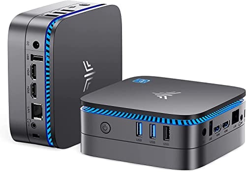 NiPoGi AK1PLUS Mini PC Ιntel Alder Lake N100(bis zu 3,4GHz) 12GB LPDDR5 4800 MHz/256GB M.2 SSD,Mini Computer 4K@60HZ HD Dual Display,WiFi 2,4G/5G,RJ45 Ethernet,BT4.2,TDP 15W,VESA Unterstützt Für Buro