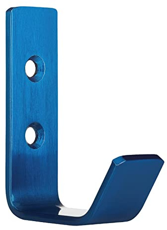 SOTECH Kleiderhaken Loxten 60 x 20 x 45 mm blau echt Edelstahl | Garderobenhaken Wandhaken mit 3 mm Materialstärke Jackenhaken mit abgerundeten Kanten
