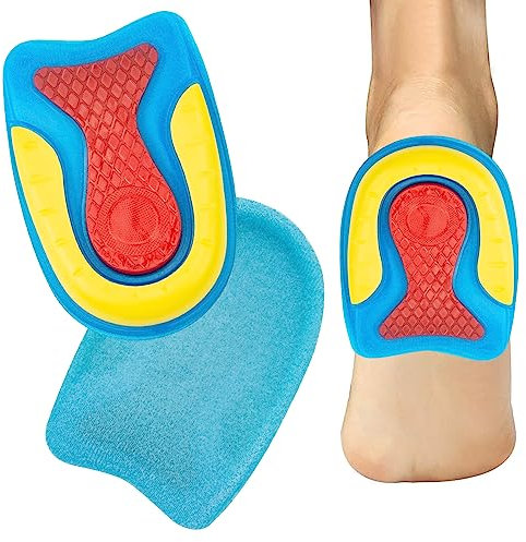 Talonnette Gel Silicone Antichoc Amortissante Orthopédique Taille L pour Fasciite Plantaire, Douleurs au Talon d'Achille, Coussinets Absorbants, Talonnette Epine Calcaneenne 1 Paire