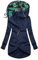 LAOSU Veste Femme Chic Et Élégante - Manteau Chaud Luxe En Coton, Jean Clair, Rose Poudré - Qui Tient Chaud