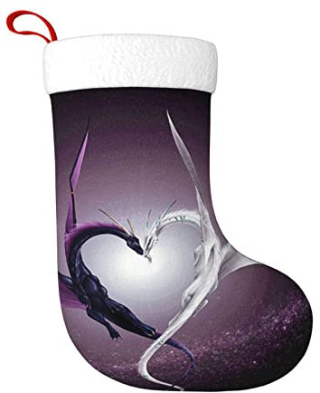 DENMER Lila und Wirte Drachen Weihnachtsstrümpfe Xmas Kamin Hängende Strumpf Dekorationen Für Weihnachten Party Dekoration Supplies.Christmas Gifts