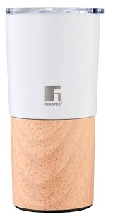 Bergner -Reisebecher aus weißem Edelstahl - Fassungsvermögen von 500 ml - Auslaufsicher - Absolut hygienisch - Fallbeständigkeit - Hält Temperatur
