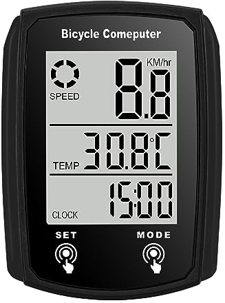 Aznever Fahrradcomputer | Fahrrad wetterfester kabelgebundener Tachometer | Night Riding Essentials Kilometerzähler für Pendler, Reisen, Outdoor-Abenteuer, Training, Radrennen