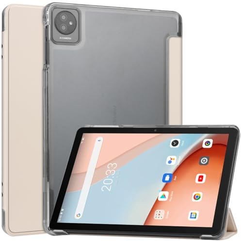Kepuch Custer Funda para Blackview Tab 70 WiFi, Tab 8 WiFi, Tab 7 WiFi 10.1,Slim Smart Cover Fundas Carcasa Case Protectora de PU-Cuero - Rose Oro