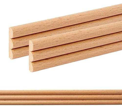 ben+camilla.com Ornament Leiste Holz für Möbel in 23 x 7 x 1000 mm | 2-er Set = 2 Meter | SB-636 mit 3D Dreistab Buche | Zierprofile Friesenleiste Wandleiste Profilleiste