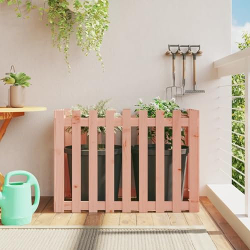 Rantry Hochbeet für Garten, Zaun, 100 x 50 x 70 cm, Douglasie-Holz, Möbel für Innen- und Außenbereiche, Dekoration für Zuhause, für Innenräume, Schlafzimmer, Wohnzimmer, Büro
