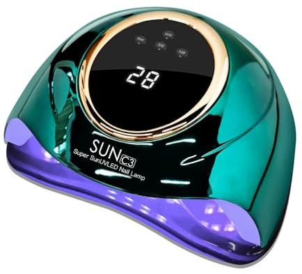 UV Light for Gel Nails 288W UV Nail Lamp with 63 LED Beads for Gel Polish with LCD Display Auto Sensor and 4 Timer Settings Professional Nail lamp