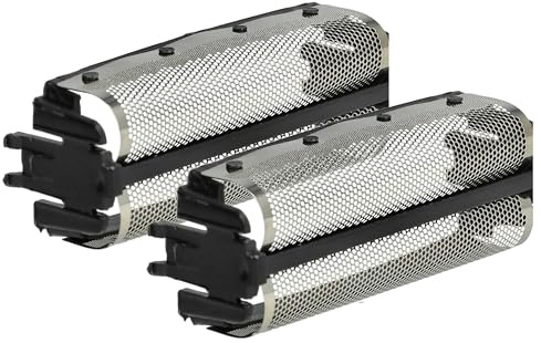 vhbw 2X Doppelscherfolie kompatibel mit Remington DF56, DF40, DA767, DF30, DF55, DF5, DF50, DF10, DF20 Elektrorasierer + Rahmen, schwarz