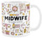 Purely Home Tasse de sage-femme – Cadeau humoristique humoristique – Thé/café, boissons chaudes, tasse en céramique blanche, cadeau pour les sages-femmes/médecins en fertilité