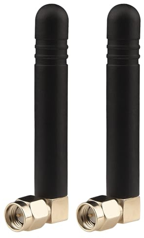 YILIANDUO ADS-B 1090MHz Antenne 3 dBi SMA Stecker 90 Grad 2 Stück | SMA Antenne Mini WiFi Antenne Gummiantenne für SDR-Empfänger, Flugzeug-Tracking und Luftfahrtanwendungen.