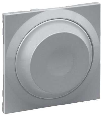 LEGRAND, SEANO Abdeckung für Universal-Drehdimmer, ohne Neutralleiterr, 300 W, Farbe: Aluminium lackiert, 765240