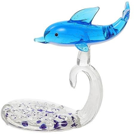 Alipis Kleiner Delphin Ornament Aus Glas Zuhause Desktop Dekoration Basteldekor Kleiner Dekor Glas Ornament Kleiner Delphin Basteln