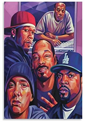WYYXF Leinwand Bild auf dem Motiv Ice Cube Snoop Dogg 50 Cent Poster Leinwand Wandkunst Bilder für Schlafzimmer Wandkunst Gifts Dekor ohne Rahmen (50 x 70 cm)