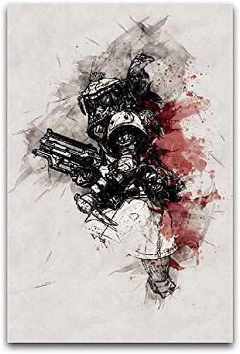 WYYXF Leinwandbild Apex Legends Bloodhound Print Picture Painting für die Dekoration des Schlafzimmers im Wohnzimmer ohne Rahmen (60 x 90 cm)