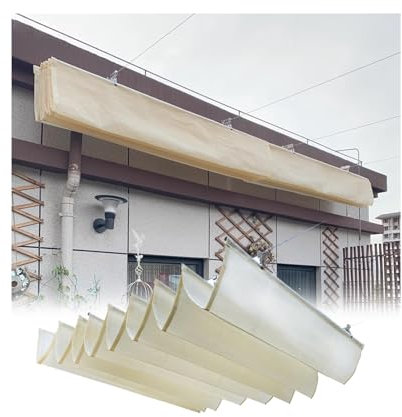 Voile d'ombrage rétractable ondulée, Protection Solaire résistante aux UV, Couverture de Remplacement for pergola, Porche, terrasse, Jardin, Personnalisable(W2*L3m/W6.56*L9.84ft)