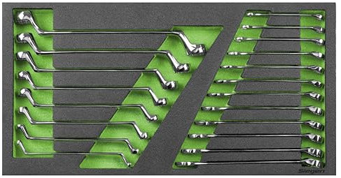 Sealey Siegen 20pc Combination & Deep Offset Spanner Set with Tool Tray - S01273