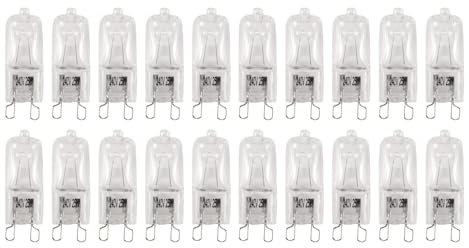 BLASHRD 20 StüCk G9 Lampen, 25 W Klare Lampen, Dimmbar, Warm 2800K für Kronleuchter, AnhäNger, Landschaft Beleuchtung